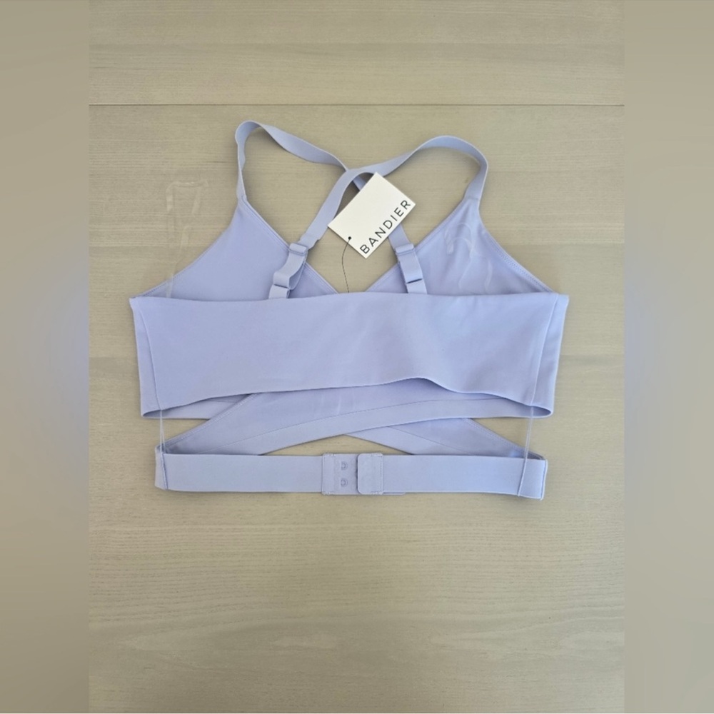 Bandier Women's Lavender Cross-Back Bra - Picture 2 of 2